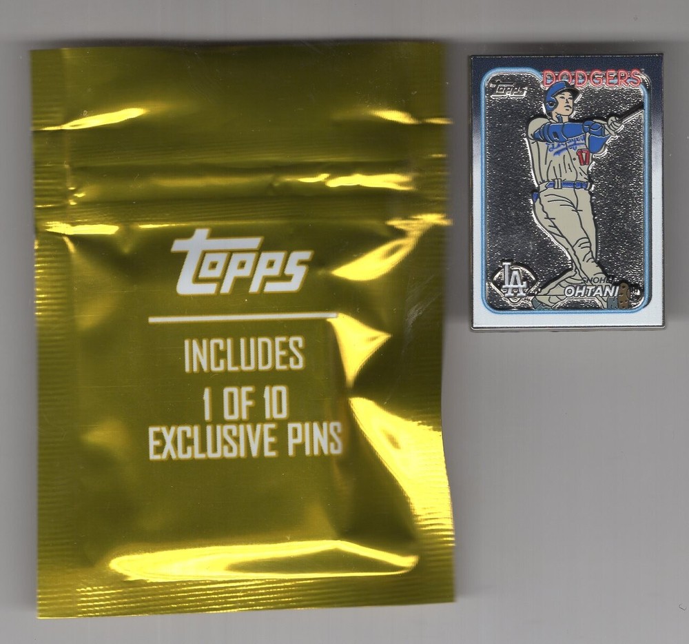 2024 Topps Update Exclusive Enamel Trading Card Pin Shohei Ohtani