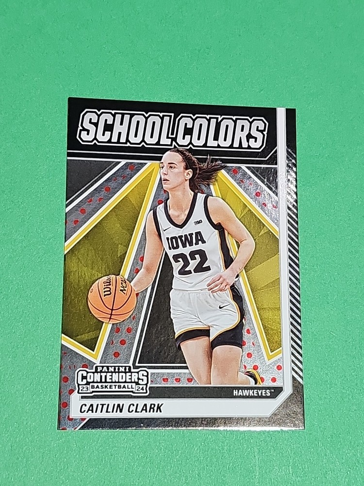 💎 Rare 2024 Caitlin Clark RC Chrome Red Dot Foil Panini Contenders No. SC2💎