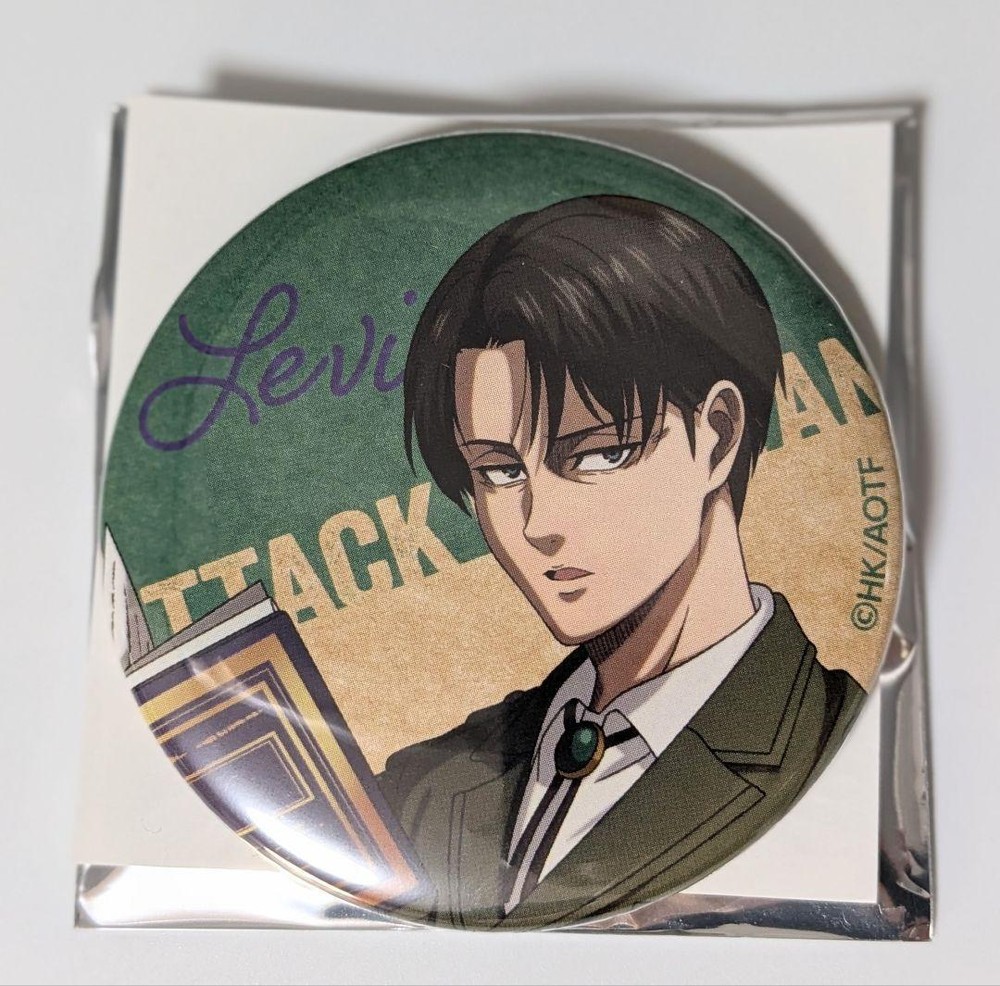 Attack On Titan Levi Can Badge Reading Version Trading