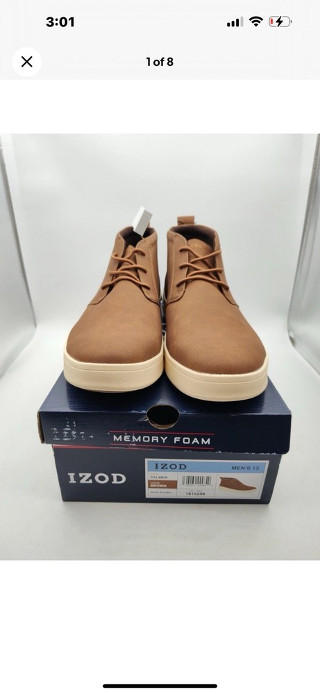 Izod Men's Palmer Chukka Boot in Brown – Brand New – Select Your Size