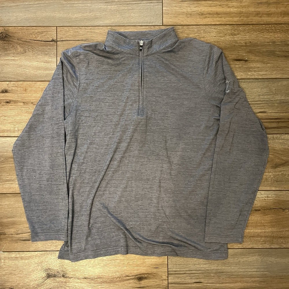 Travis Mathew Pullover Men's L Gray Performance Golf Quarter Zip Lightweight