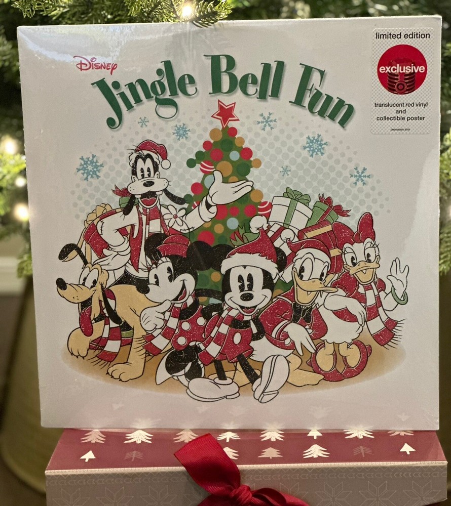 Disney Jingle Bell Fun Target Exclusive Vinyl with Poster Holiday Music