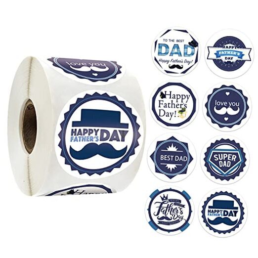 500Pcs Fathers Day Label Stickers Roll Father's Daynvelope Seals Stickers E-image