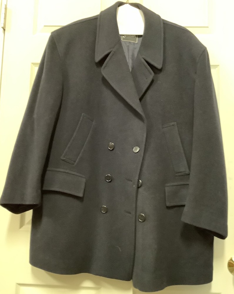 Gloverall Peacoat Navy Blue Mens Size 48 Wool Blend
