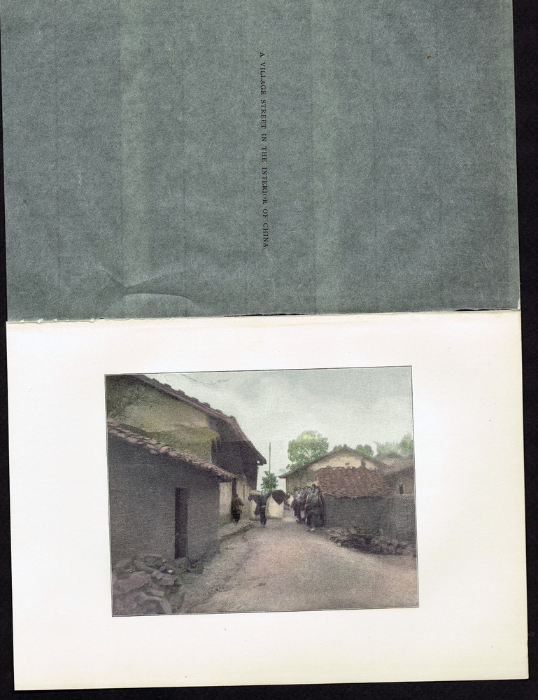 c1900 Village Street in the Interior of China - 1902 Lithograph