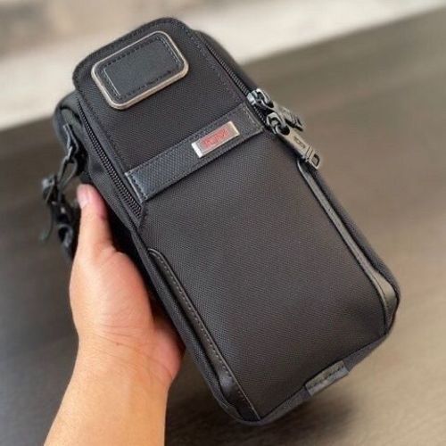 TUMI Alpha 3 Black Compact Sling  Crossbody Bag Ballistic Nylon Outlet Product