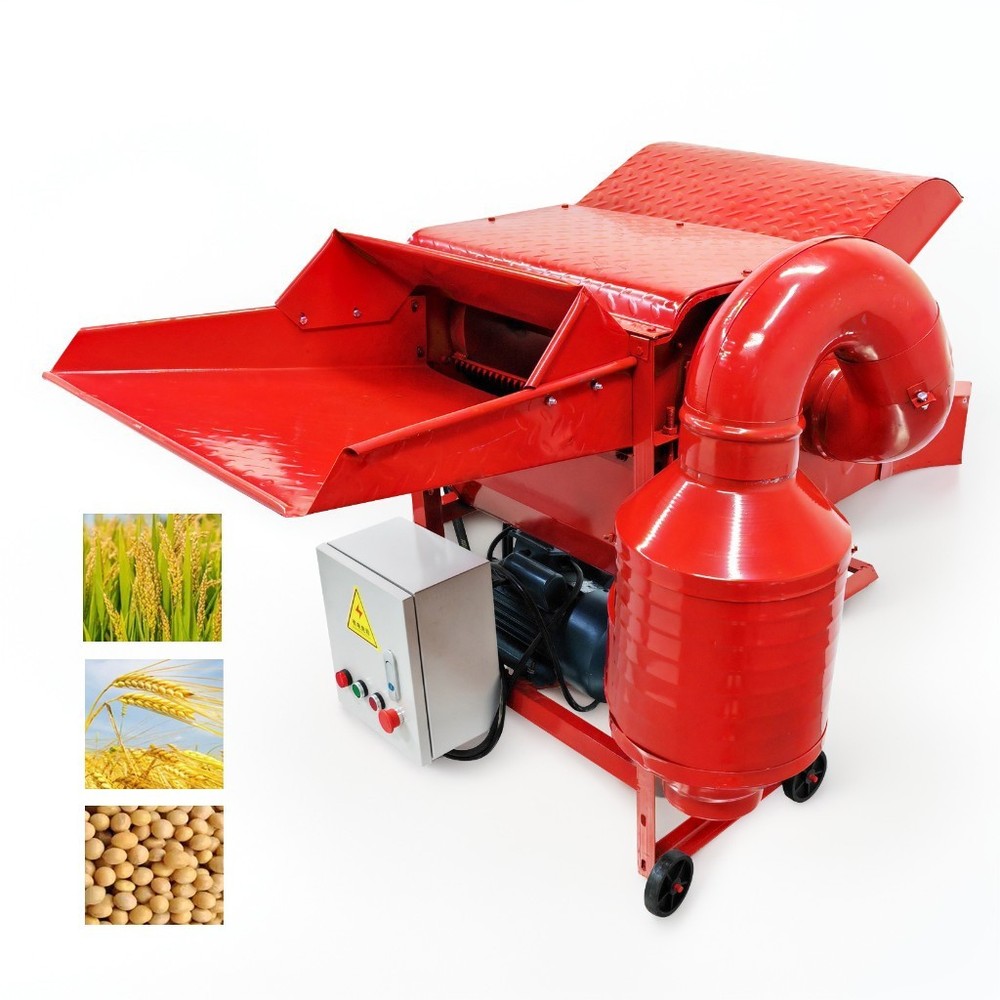 Rice Beans Wheat Hulling And Peeling Machine with Blower 220V 300-600 Kg/hour