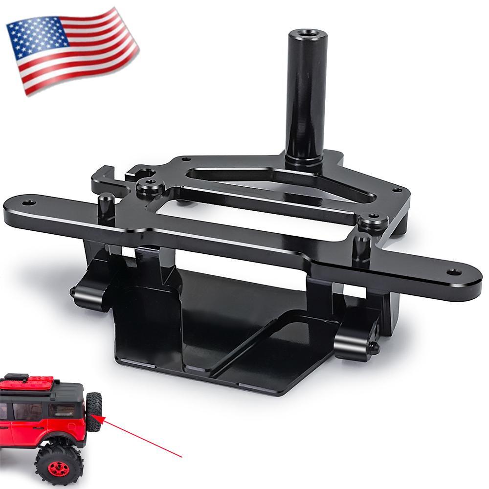SCX24 Bronco Alloy Spare Tire Rack Upgrade for Mini Crawler Climbing Car