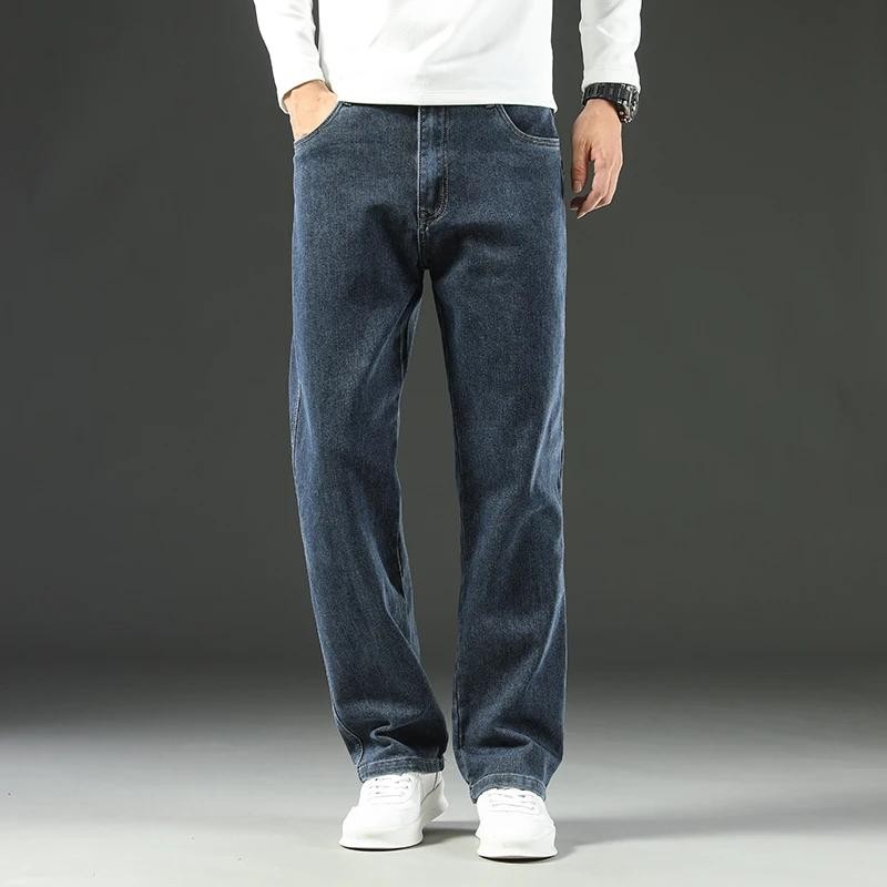 2025 New Men’s Jeans – Loose Straight Business Casual Wide-leg Trousers