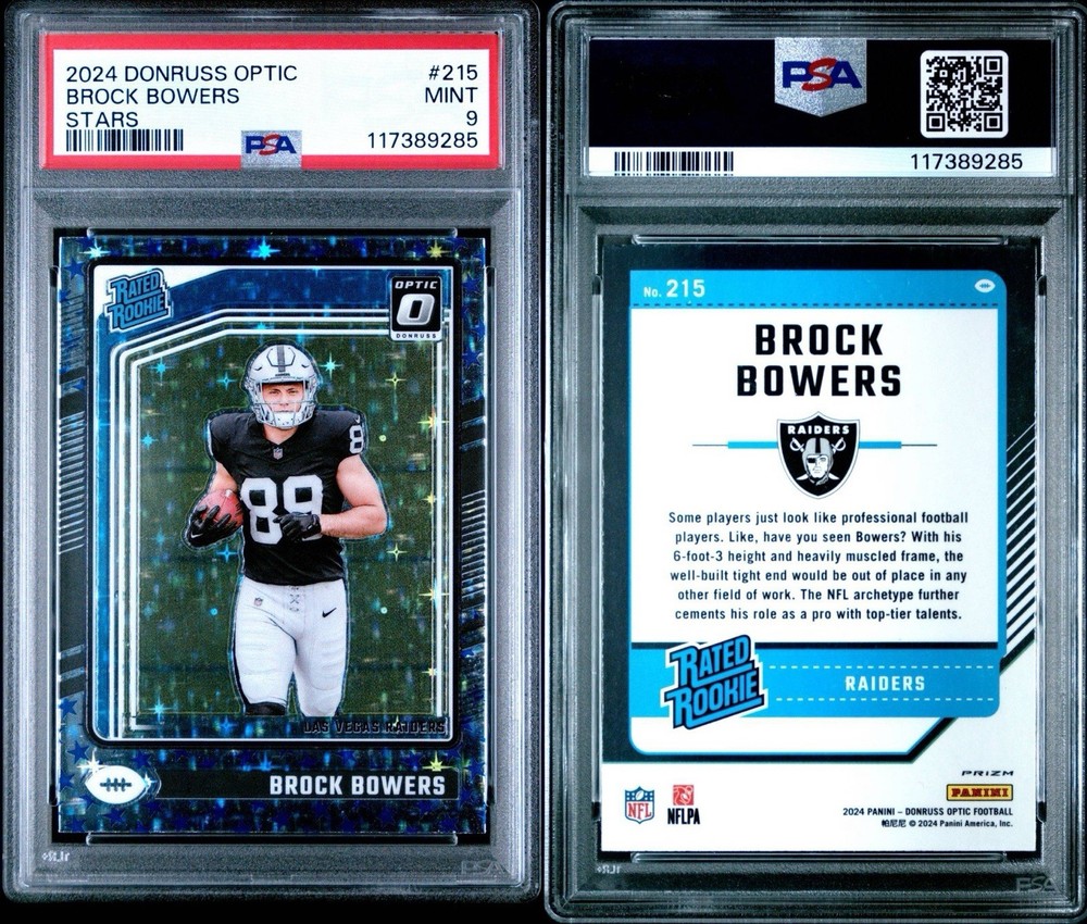 2024 Panini Donruss Optic - Rated Rookie Brock Bowers #215 Stars Prizm (RC)