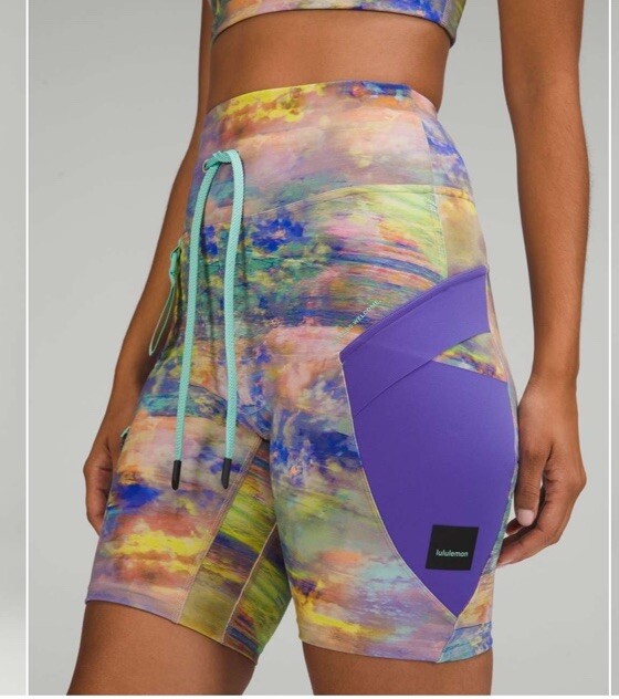 Lulmon Cargo Super High Rise Hiking Shorts 8 Inch Altered Nature Multi Size 8 New With Tags