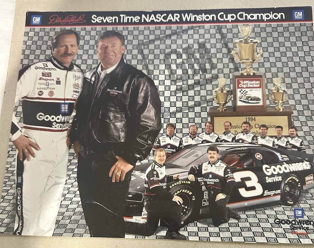 Vintage Dale Earnhardt Richard Childress 8x10 Goodwrench Photo