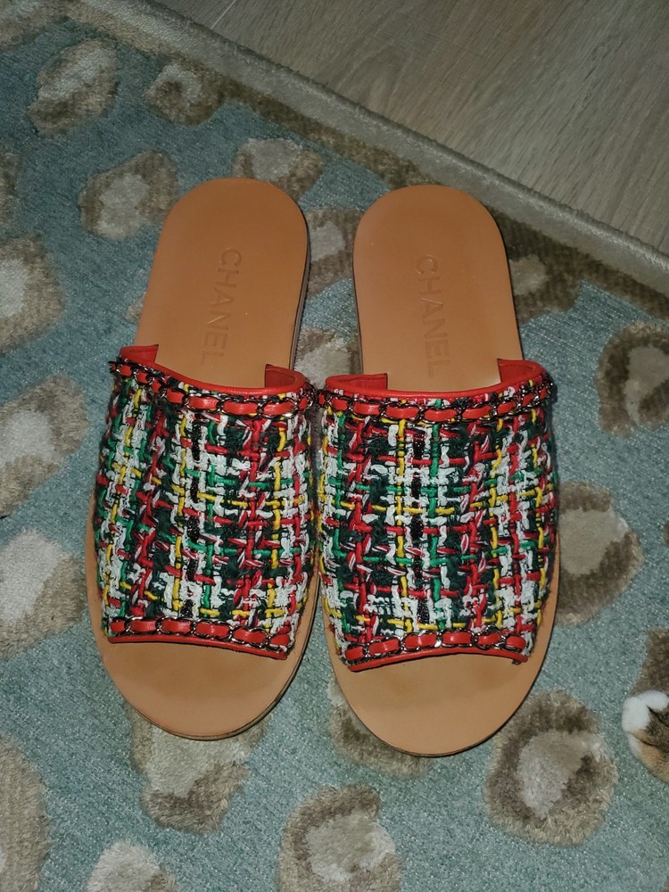 Chanel Tweed Slide Sandals for Women Luxury Comfort