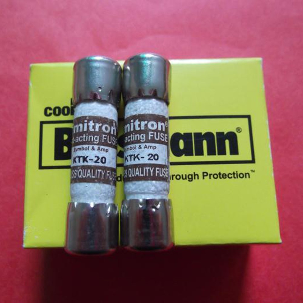 10pc new Bussmann KTK-20 (20Amp) KTK 20A 600Vac Fuses Fast Acting Fuse