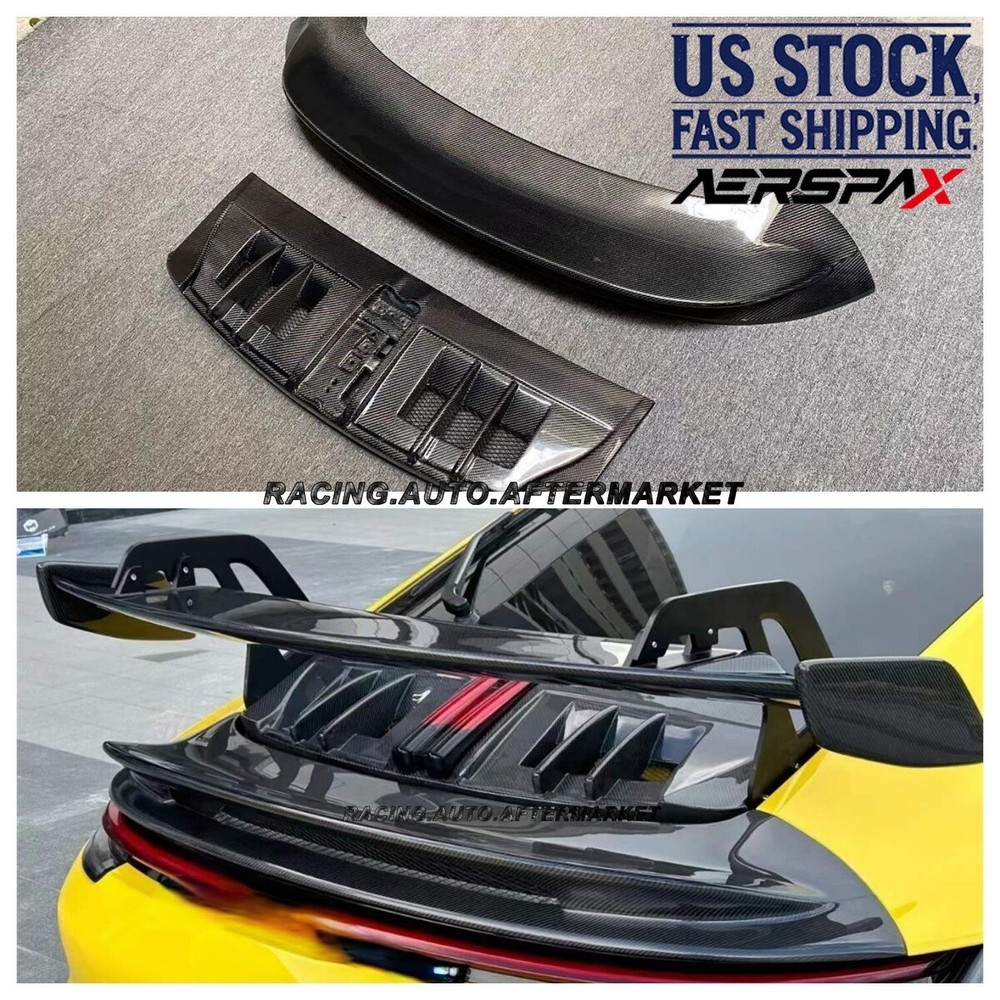 Carbon Fiber Black Rear Spoiler Wing Fit For Porsche Carrera 911 992 GT3 Style