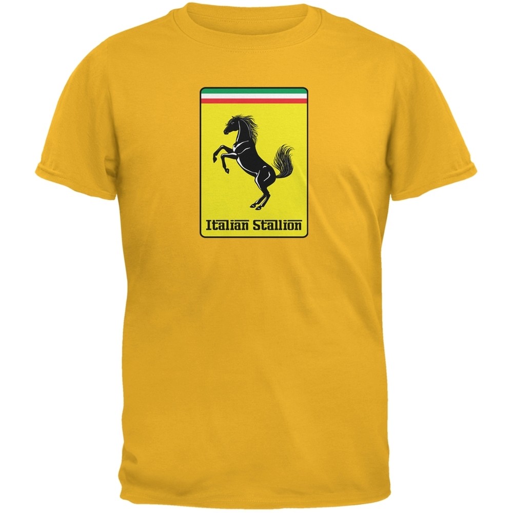 Italian Stallion Gold Graphic Tee for Men
