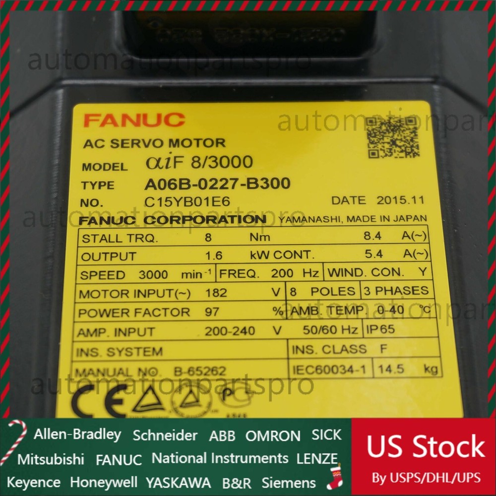 New Fanuc A06B-0227-B300 Servo Motor A06B0227B300 Fast Shipping US Free TAX
