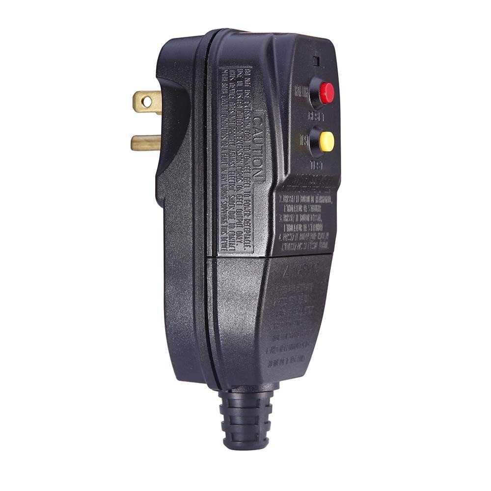 15A GFCI Replacement Plug for Pressure Washer and Pool Pump with 3-Prong Circuit Breaker