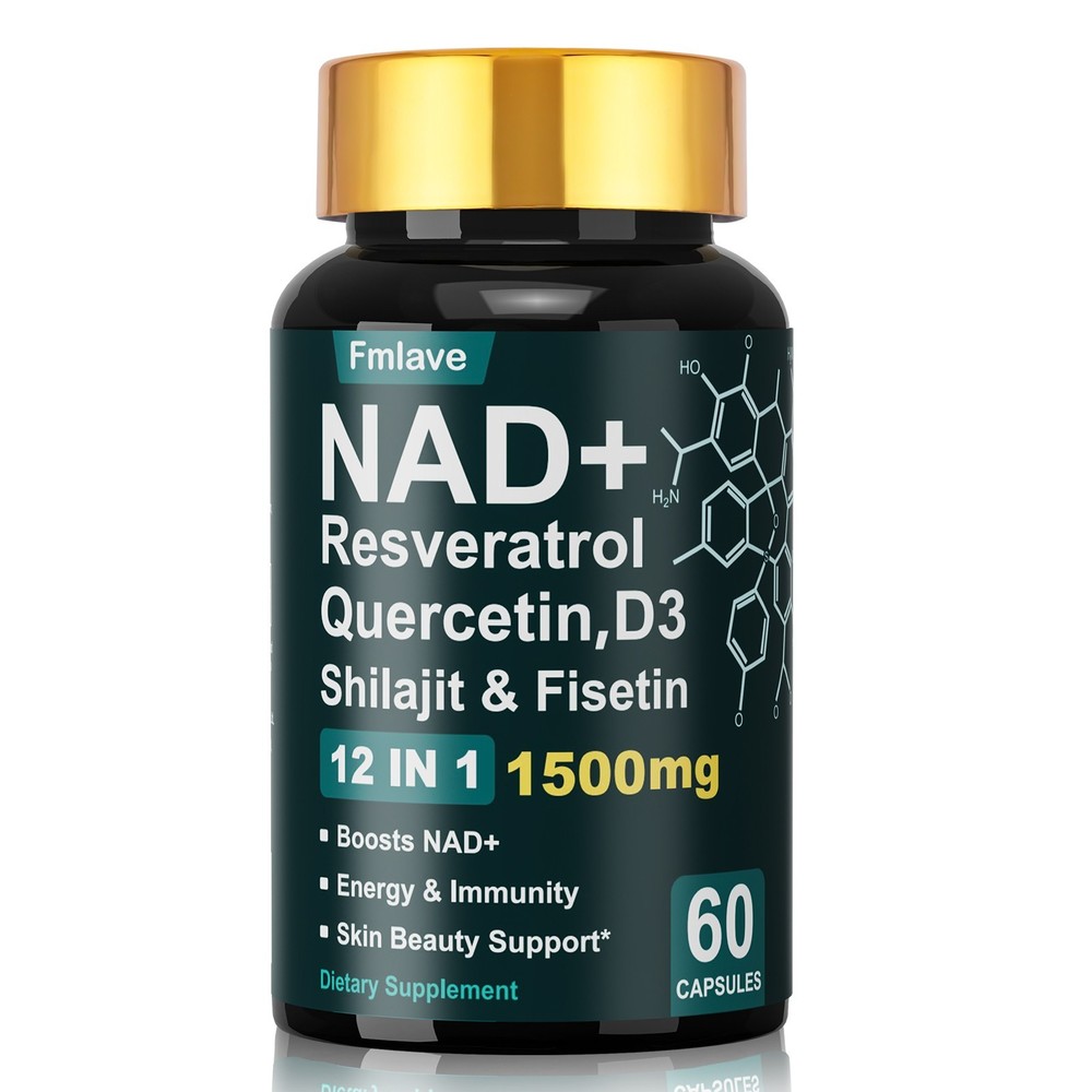 NAD+ Supplement for Anti-Aging Energy Focus & Nicotinamide Riboside Resveratrol
