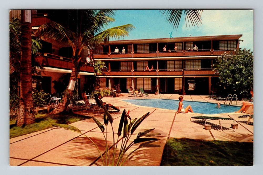 Waikiki HI-Hawaii, White Sands Hotel, Advertisement, Vintage Postcard
