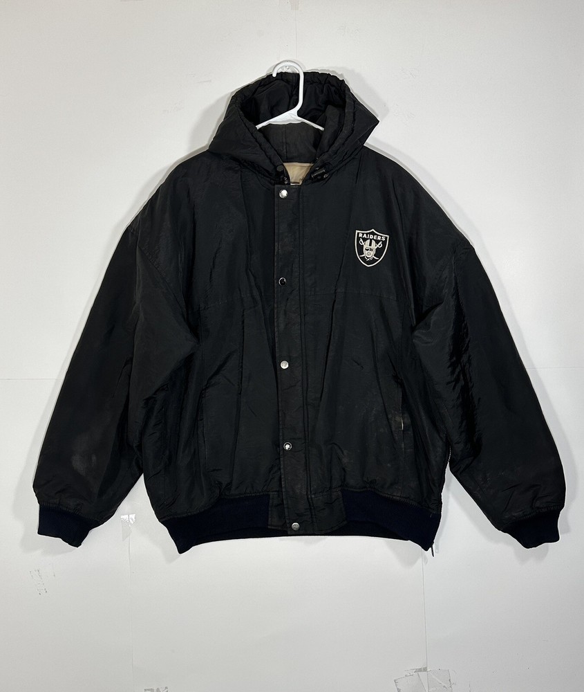 Vintage Oakland Raiders Starter Jacket Sz Large Los Angeles NFL 1990s Distressed