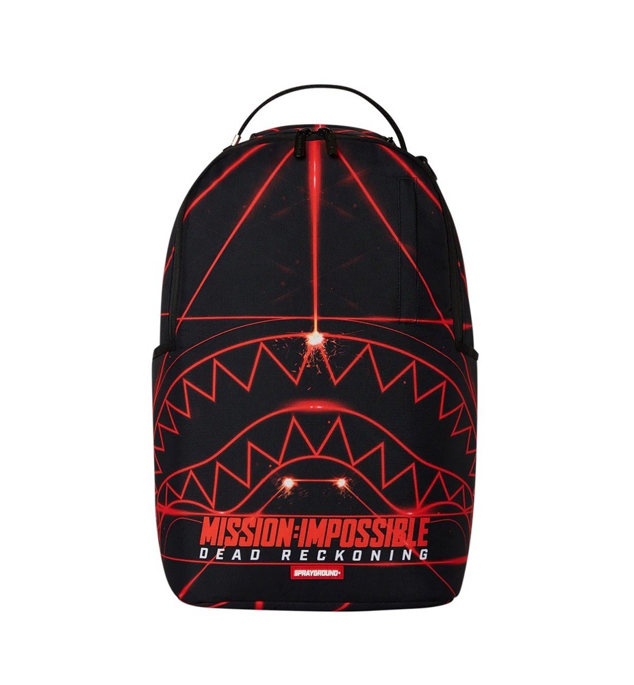 NEW SPRAYGROUND MISSION IMPOSSIBLE HEIST LASER SHARK BACKPACK BAG RED & BLACK