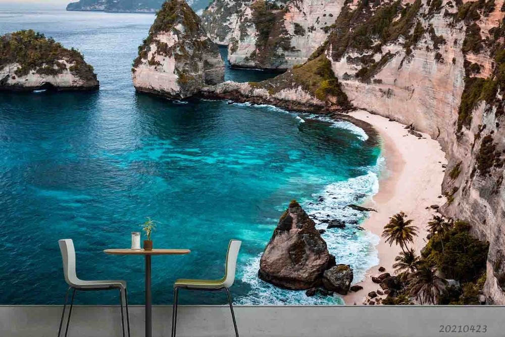 3D Mountains Sea Landscape Wall Murals Wallpaper Murals Wall Sticker 2