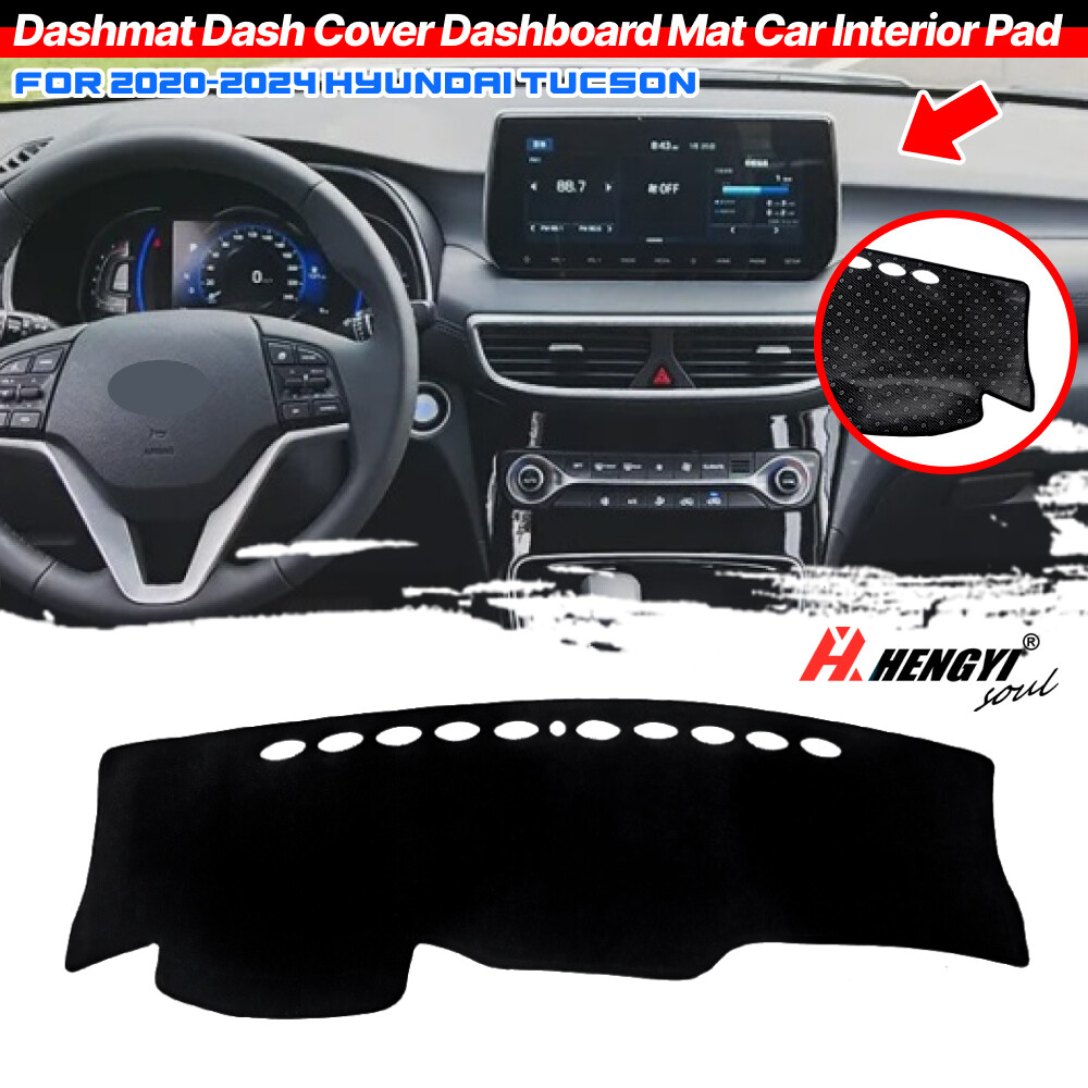 2020-24 Hyundai Tucson Black Anti-Sun Dashboard Cover Mat for UV Protection