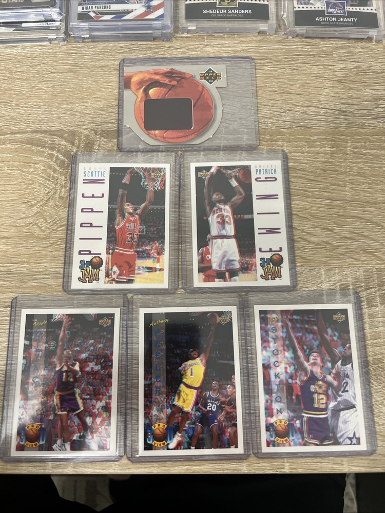 Scottie Pippen Upper Deck Basketball Trading Cards Collection 3D Jam With Glasse