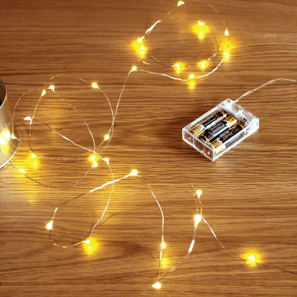Led String Lights, Mini Battery Powered Copper Wire Starry Fairy Lights, Battery