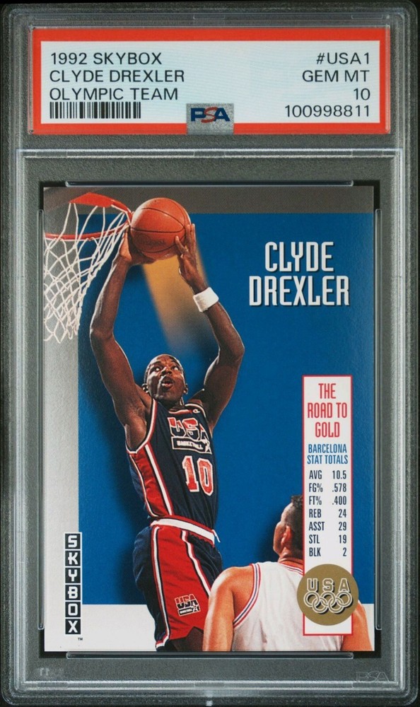 1992 Skybox USA Basketball Clyde Drexler #USA1 PSA 10 GEM-MT HOF Card