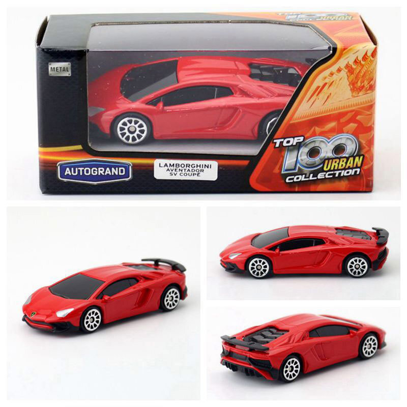 1:64 Lamborghini Aventador SV Model Car Diecast Toy Cars Gift Toys for Kids Red