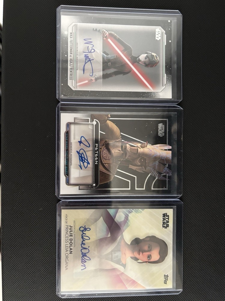 Signed TOPPS Star Wars Cards