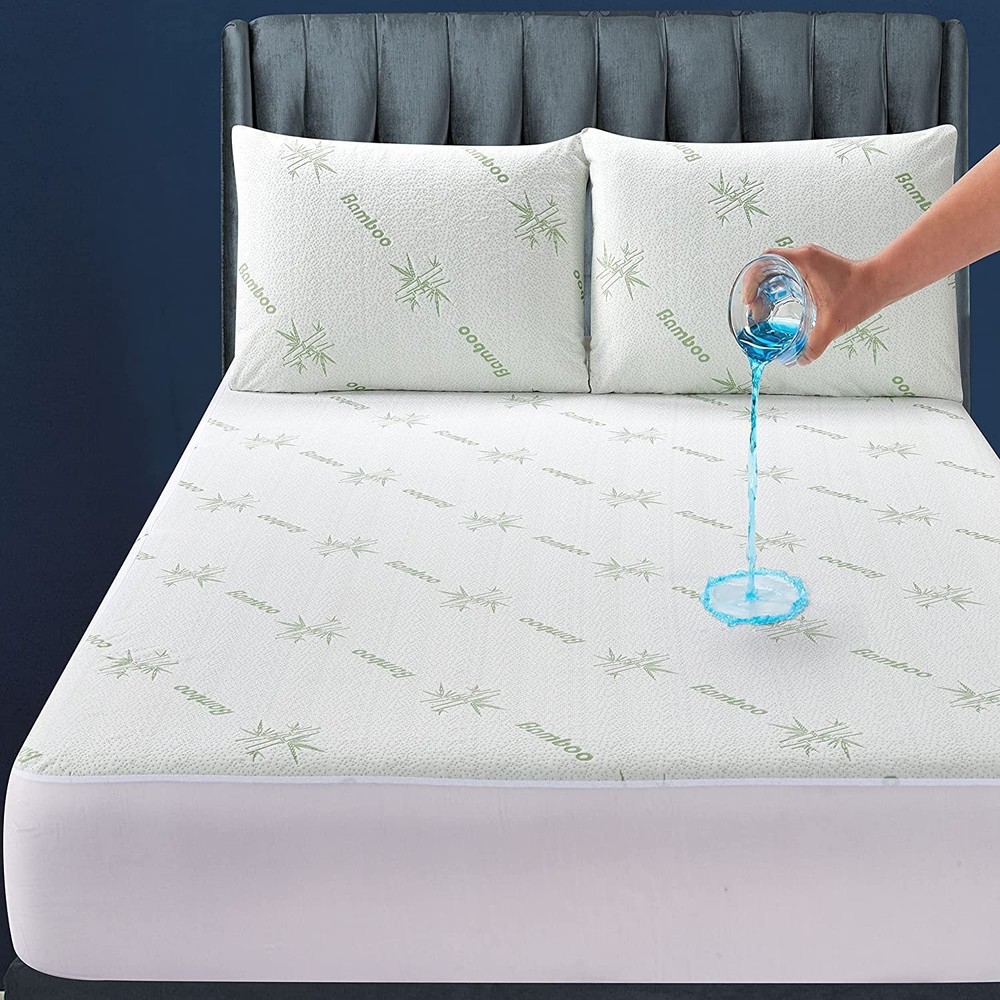 100% Waterproof Full Size Mattress Protector with 360° Spill Protection