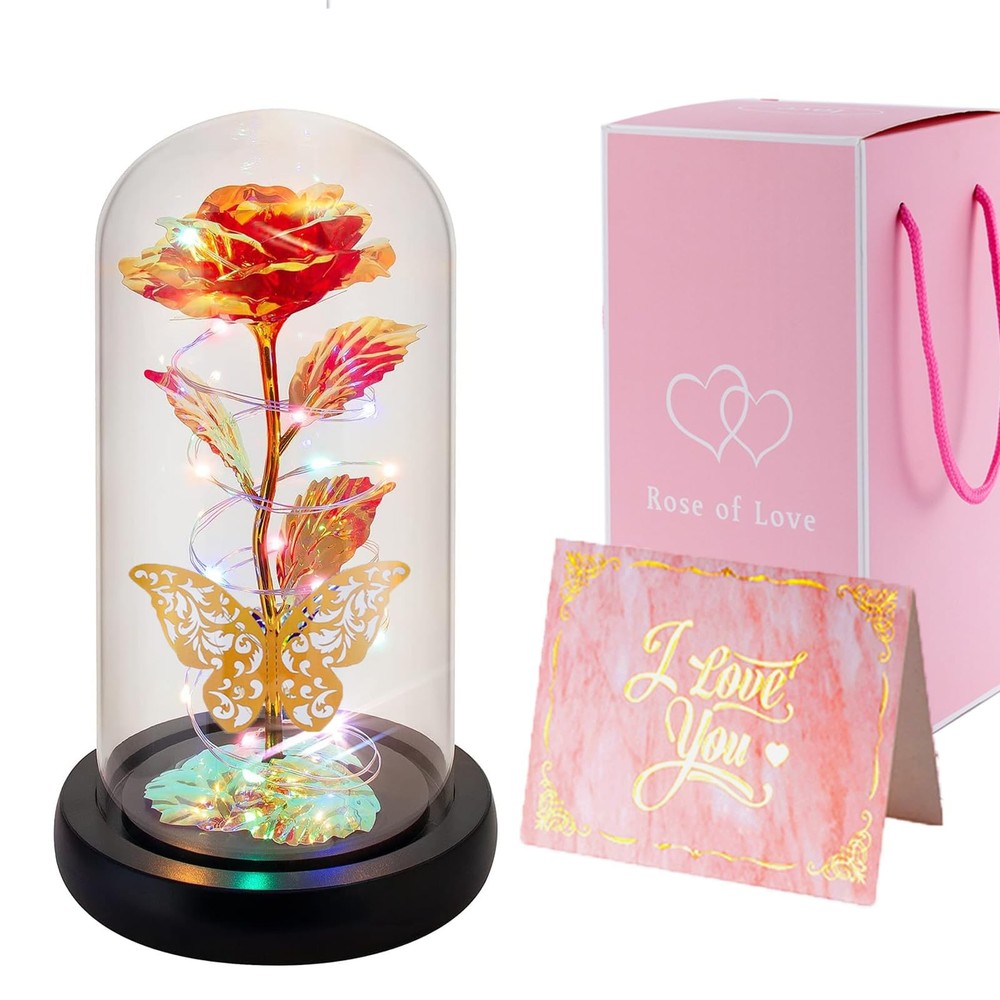 Romantic Rose Flower Gifts for Women Birthday Present