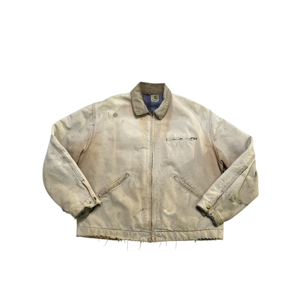 Vintage 70s Carhartt Wool-Lined Detroit Jacket Brown Size 46 Fits Like Large