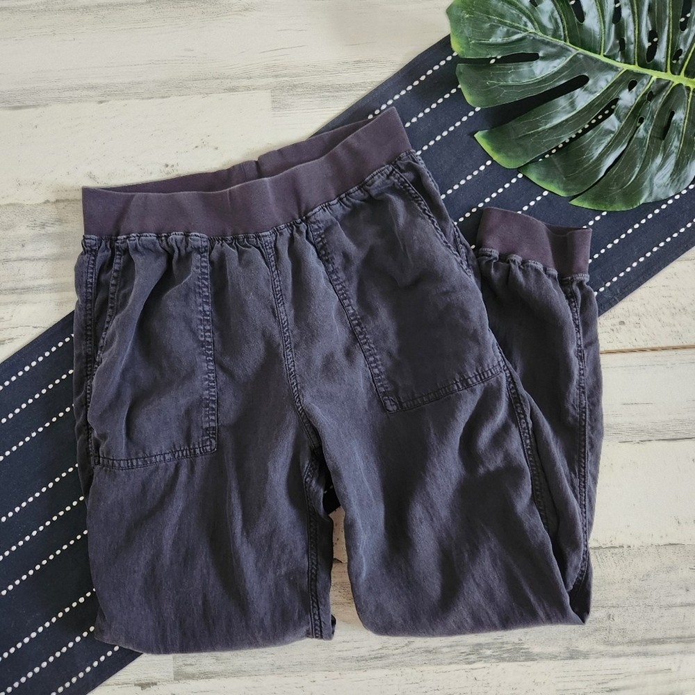 Faherty Arlie Day Pant Joggers Tencel Linen Blend Navy Size Medium