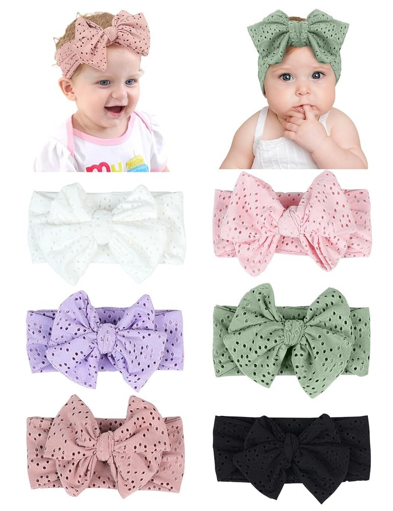 Stretchy Baby Girl Headbands Bows Infant Headband Bows for Baby Bonnet Newbor...