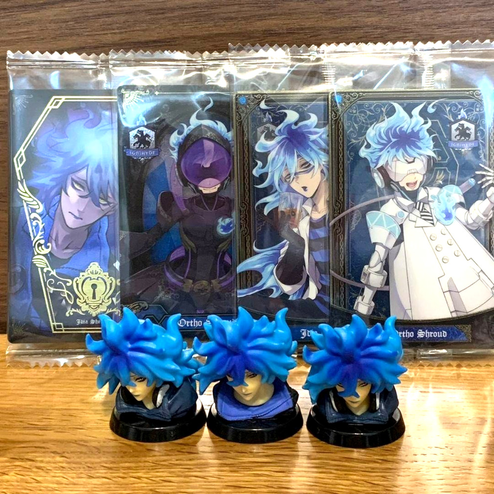 Twisted Wonderland Idia Shroud Figure & Wafer Card Set Japan Disney