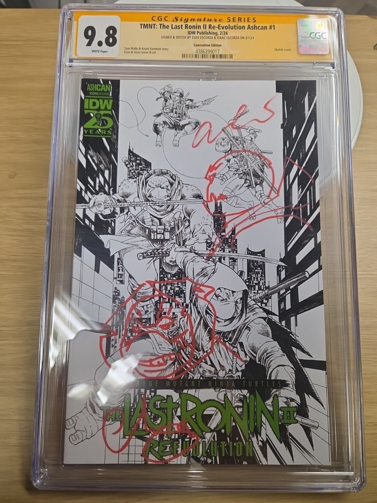 The Last Ronin II Re-Evolution Ashcan 9.8 SIGNED & SKETCH ESAU & ISAAC ESCORZA