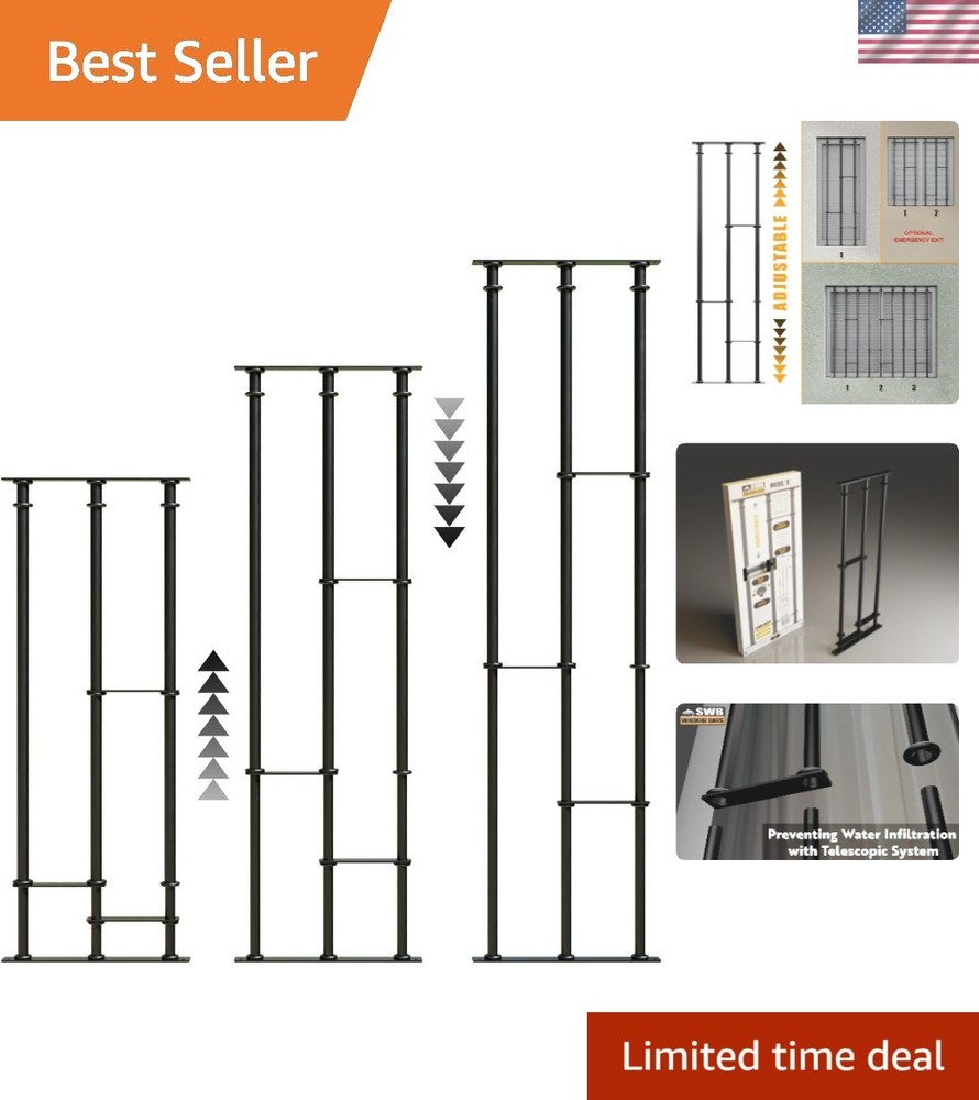 Heavy-Duty Security Window Bars - Quick Setup with Irreversible Security Screws