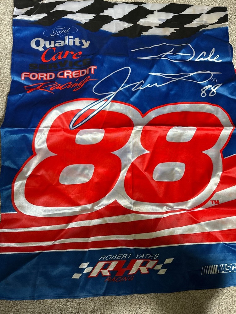 VINTAGE VALLEY FORGE DALE JARRETT #88 NASCAR RACING FORD 40X31 BANNER FLAG