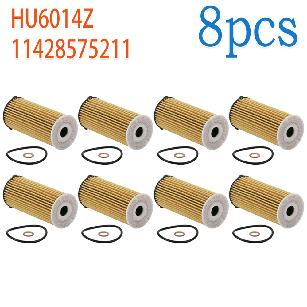 8PCS Engine Oil Filter HU6014Z For BMW F22 F23 F30 F31 F32 F33 F34 F36 G01 G30