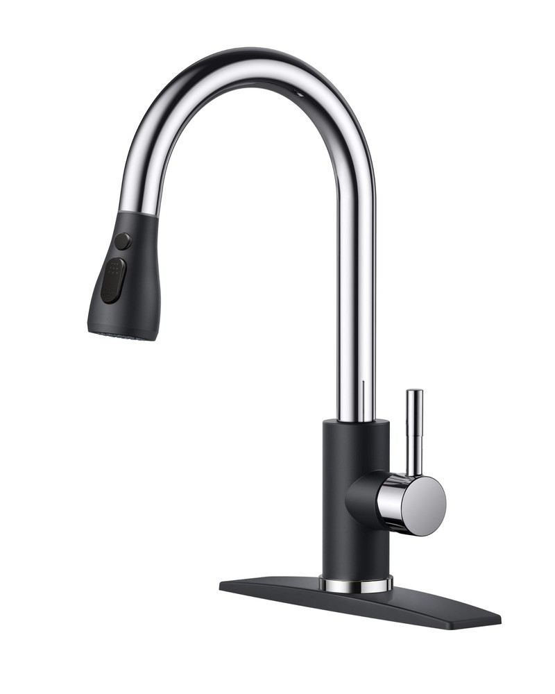 Kitchen Faucets with Pull Down Sprayer, High Arc Single Handle Classic Stainl...