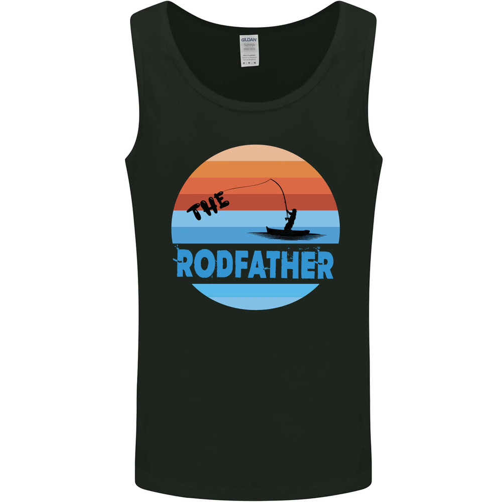 Funny The Rodfather Fishing Vest Tank Top for Men