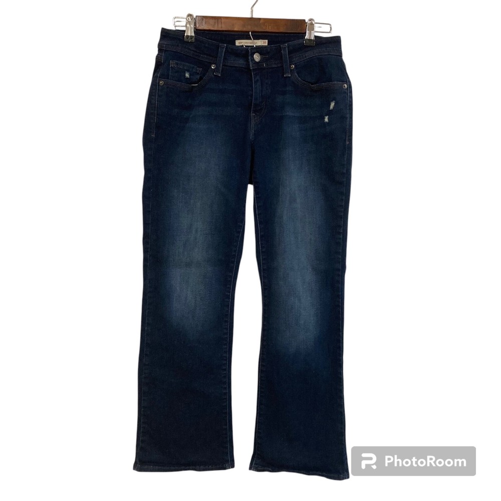 Levis 529 Curvy Boot Cut Mid Rise Jeans 30x30 Blue Women Denim Dark Wash