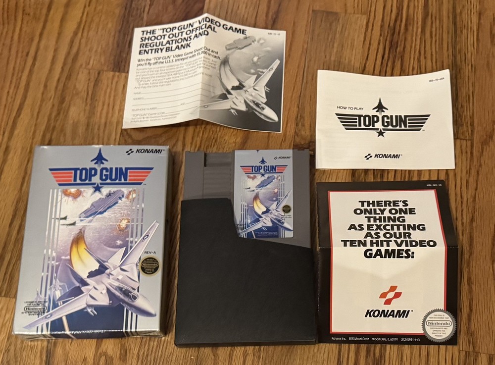 Top Gun: The Second Mission (Nintendo NES, 1989) Complete CIB - Great Condition!
