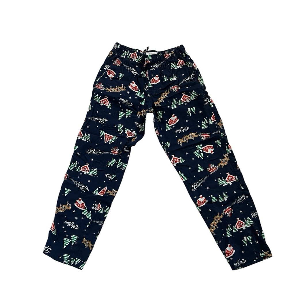 Old Navy Christmas family pajama bottoms navy size large matching holiday sleepwear