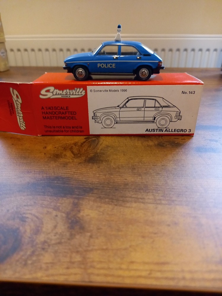 Somerville Models 143 - Austin Allegro 3 Police Car - Blue - 1:43 Scale