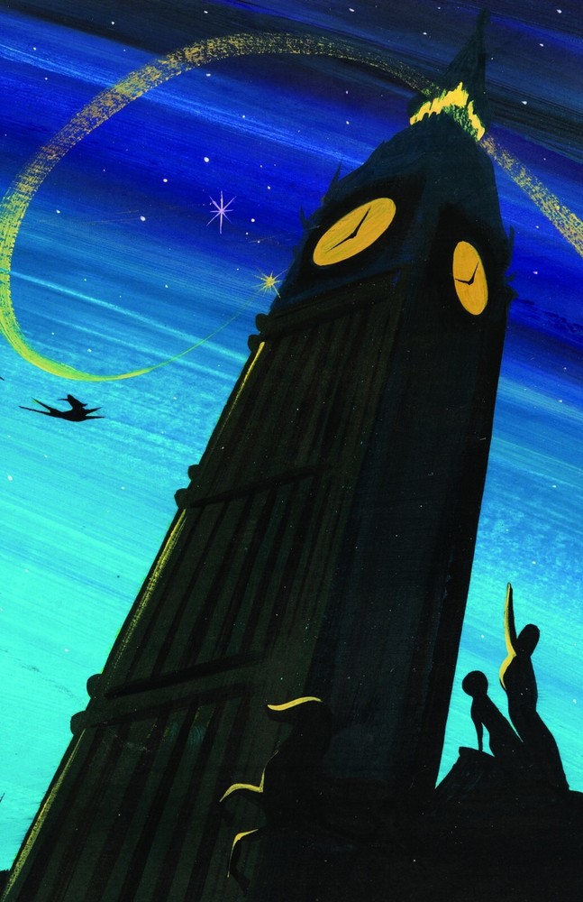 Peter Pan Tinkerbell Big Ben Vintage Art Print 13x19 Satin Finish Poster